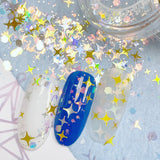 Winter Wonderland Glitter Mix / New Year's Eve Firework Sparkle Nail Art Design Gold