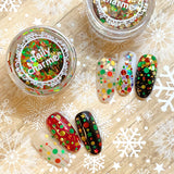Festive Holiday Glitter Mix / Deck the Halls Holo Tinsel Bars Dots Stars Nail Art