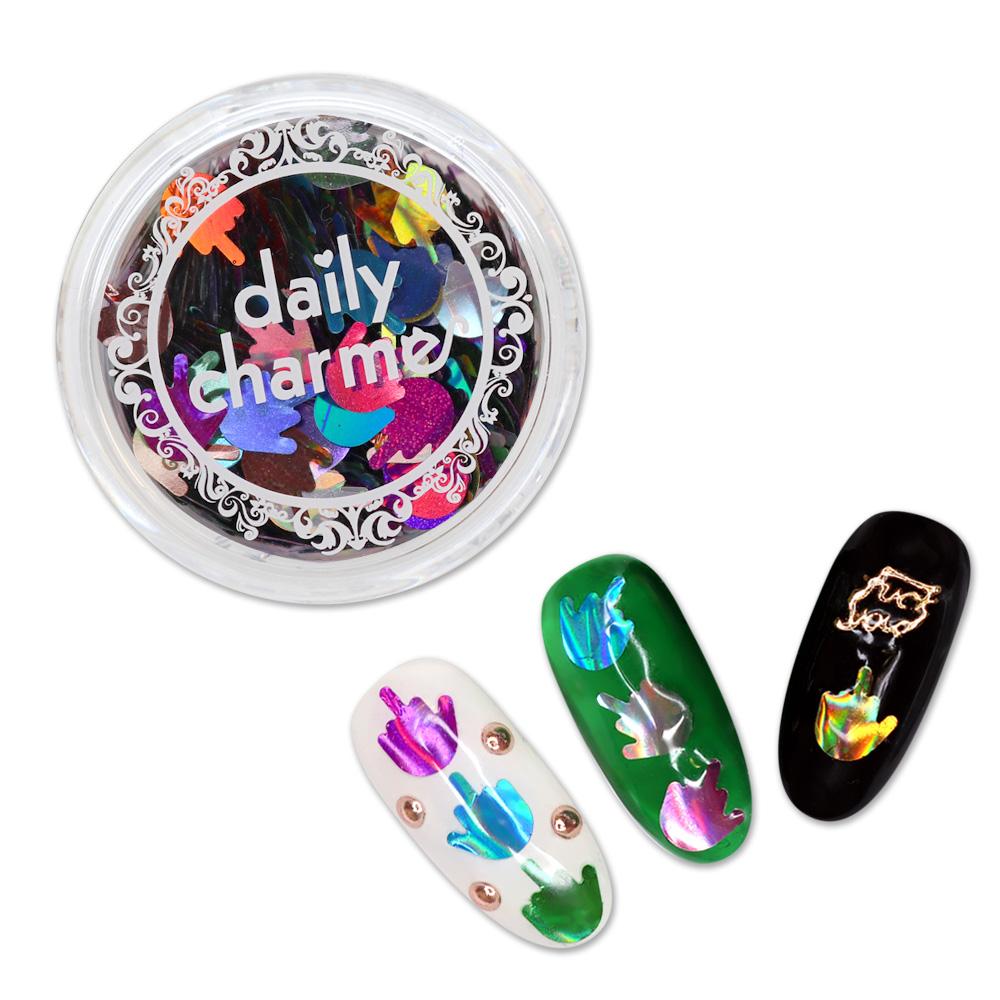 Flip the Bird Glitter / Holographic Mix Flip the Bird Glitter Middle Finger / Holographic Mix for Nail Art