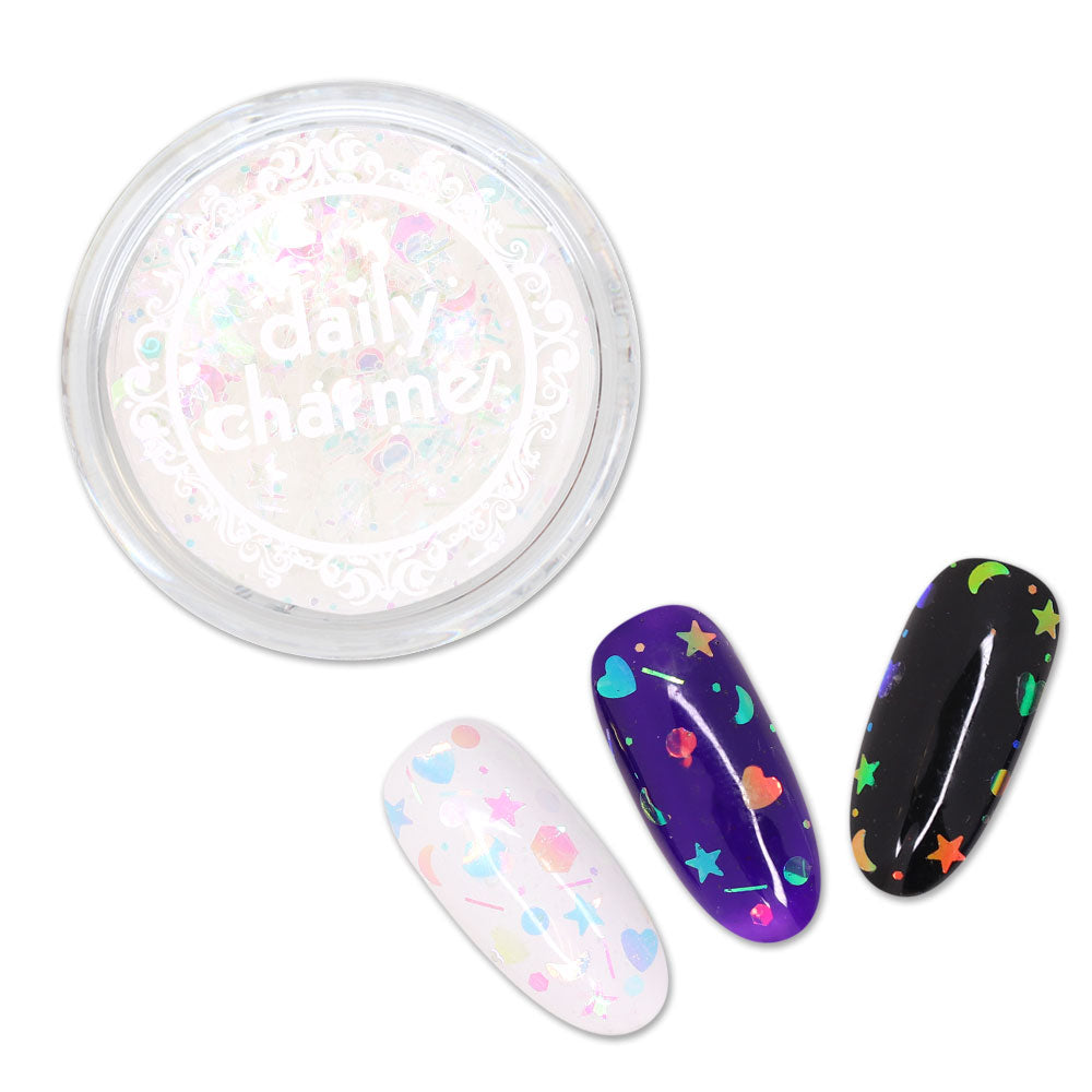 Mystical Moon Glitter Mix / Dreamy Iridescent Mystical Moon Glitter Mix / Dreamy Iridescent Nail Art Glitter