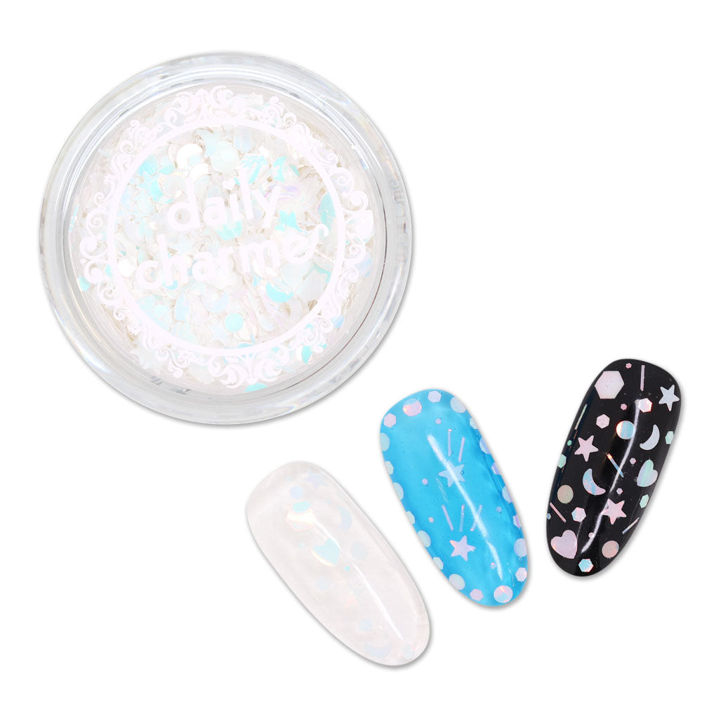 Mystical Moon Glitter Mix / Unicorn White AB Mystical Moon Glitter Mix / Unicorn White AB Nail Art Glitter