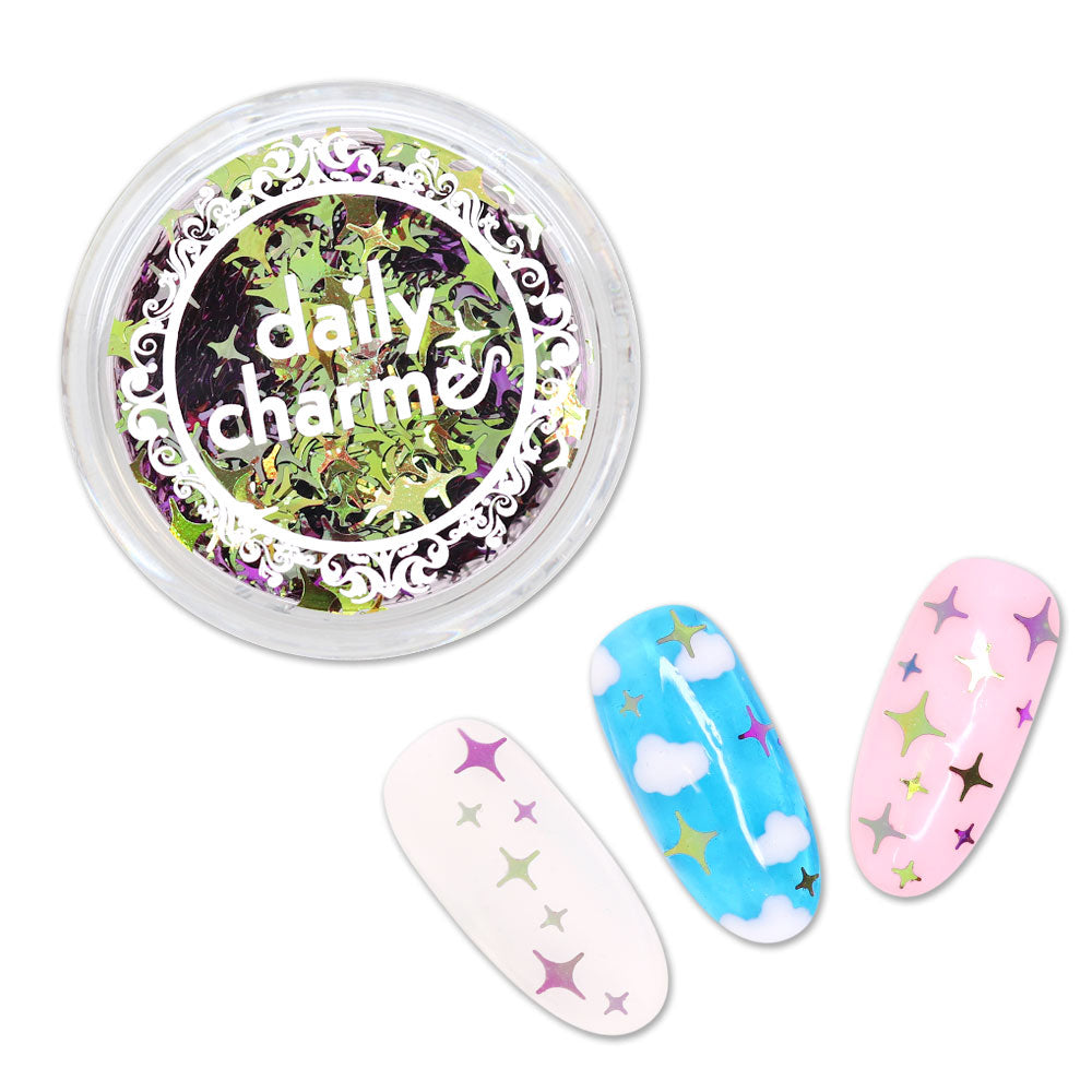 Chameleon Star Sparkle Glitter Mix / Aurora Chameleon Star Sparkle Glitter Mix / Aurora Purple Green Nail Art
