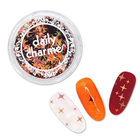 Chameleon Star Sparkle Glitter Mix / Celestia Orange Amber Green Nail