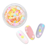Cherry Blossom 5MM Glitter / Pastel Rainbow Pink Blue Yellow Sakura Nail Art