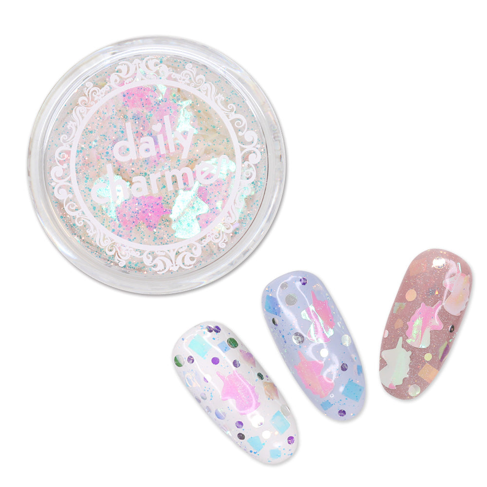 Aurora Unicorn Kingdom Glitter Mix Head Nail Art Iridescent