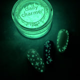 Glow in the Dark Galaxy Glitter Mix Nail Art Design Galaxy Cloud Sky