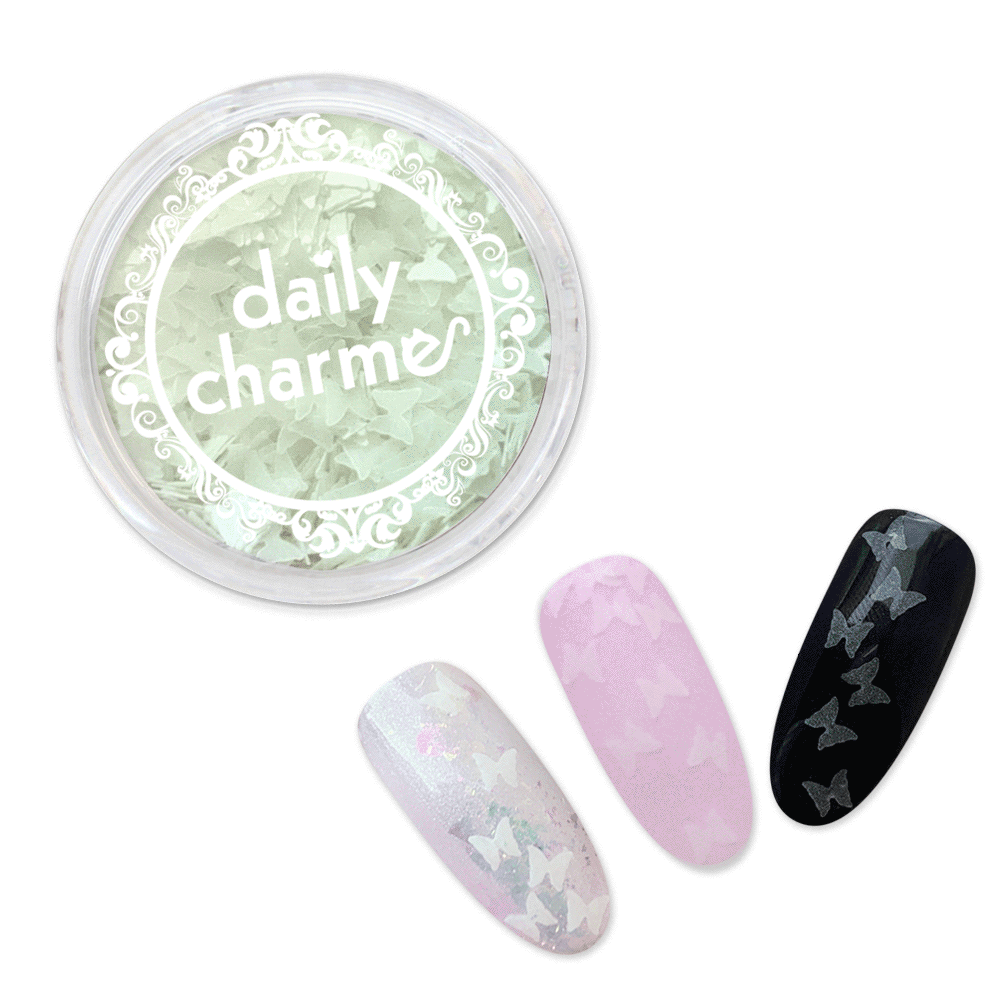 Glow in the Dark Butterfly Glitter Glow in the Dark Butterfly Glitter Spring Nail Art Trend