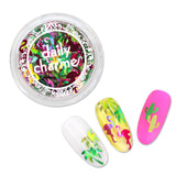 Summer Fun Flamingo Glitter Mix Nail Art Palm Tree Cactus Tropical