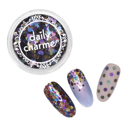 Spooky Halloween Glitter Mix / Mystic Dark Muted Hex Blue Burgundy Purple Green Nail Art