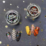 Spooky Halloween Glitter Mix / Mystic Dark Muted Hex Blue Burgundy Purple Green Nail Art