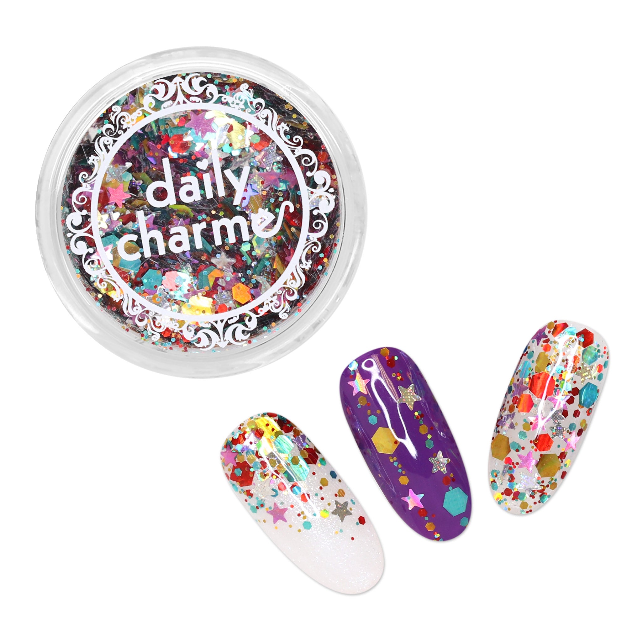 Festive Holiday Glitter Mix / Christmas Confetti Daily Charme Nail Art | Festive Holiday Glitter Mix / Christmas Confetti