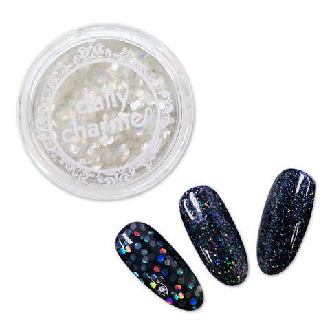 Clear Holographic Holo Hex Glitter for Nail Art Ghost