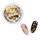 Chameleon Color Shifting Glitter Dot Mix / Dragon Flame Pink Gold Nail Art