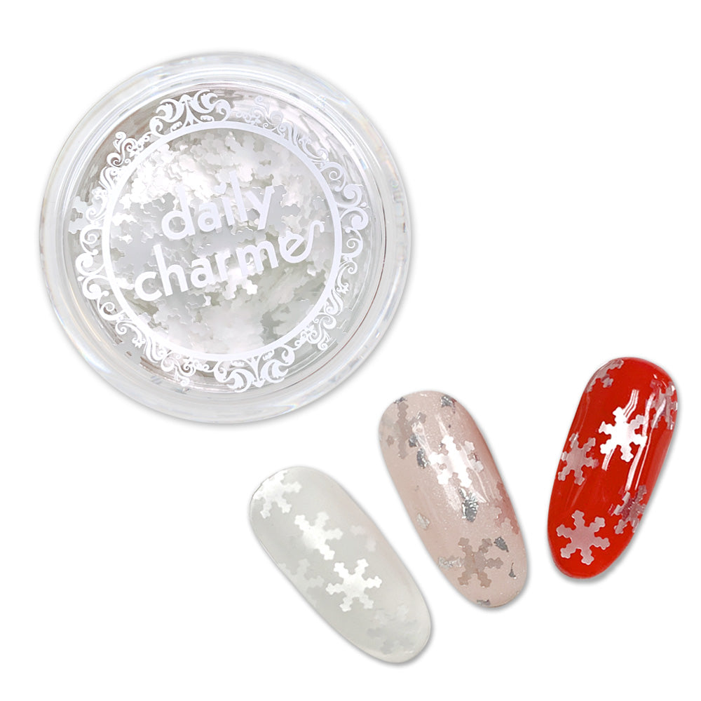 Snowflake Glitter / Icy Daily Charme Nail Art Glitter Holiday Snowflake Glitter / Icy