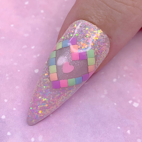 Pastel Iridescent Glitter / Unicorn Magic Rainbow Nail Art Glitter