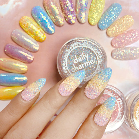 Pastel Iridescent Glitter / Creme Brulee Nail Art Glitter