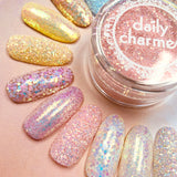 Pastel Iridescent Glitter / Strawberry Shortcake Pink Nail Art Glitter