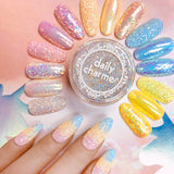 Pastel Iridescent Glitter / Strawberry Shortcake Pink Nail Art Glitter