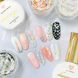 Nail Art Decor Silver Striped Holographic Glitter Dot Mix