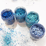 Nail Art Decor Cinderella Metallic Glitter Mix Set / 4 Jars