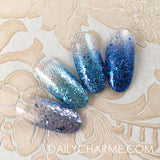 Nail Art Decor Cinderella Metallic Glitter Mix Set / 4 Jars