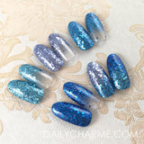 Nail Art Decor Cinderella Metallic Glitter Mix Set / 4 Jars