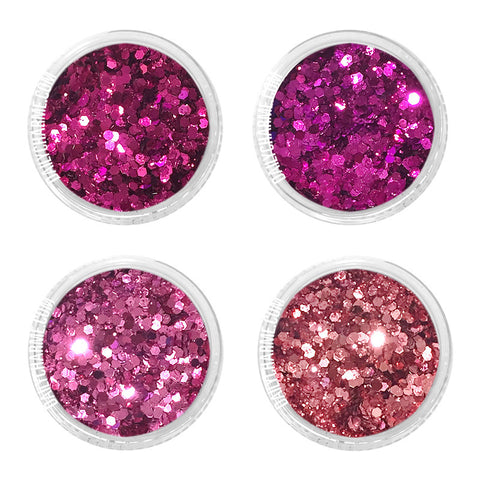 Dollhouse Metallic Glitter Mix Set / 4 Jars Daily Charme Nail Art Decorations