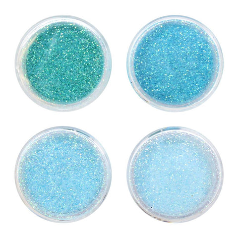 Ice Queen Iridescent Glitter Mix Set / Sugar Dust Blue Nail Art Glitters