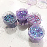 Mermaid Nail Art Iridescent Glitter Mix Set / 4 Jars