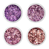 Nail Art Rapunzel Metallic Glitter Mix Set Purple Pink Rose Gold