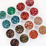 Wicked Metallic Nail Art Glitter Green Turquoise Blue Fall