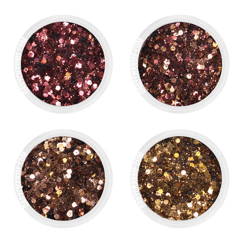 Pecan Pie Metallic Nail Art Glitter Fall Brown Bronze Burgundy