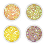 Enchanted Beauty Iridescent Glitter Mix Set / Fine Yellow Orange Nail Art