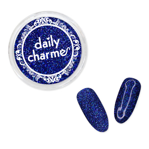 Daily Charme Solvent Resistant Nail Art Decoration Holographic Glitter Dust / Galactic Blue Nail Art