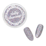 Daily Charme Solvent Resistant Nail Art Decoration Holographic Glitter Dust / Cosmic Silver Nail Art