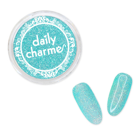 Iridescent Glitter Dust / Blue Lagoon Nail Art