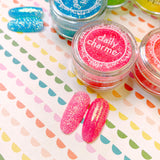 Iridescent Neon Glitter Dust / Pink Sangria Summer Nail Art Decoration