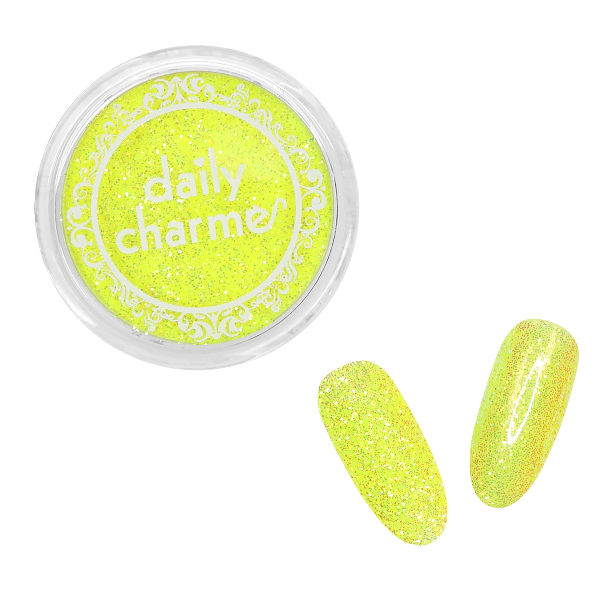 Iridescent Neon Glitter Dust / Yellow Submarine Iridescent Neon Glitter Dust / Yellow Submarine Highlighter Summer Nail Fun