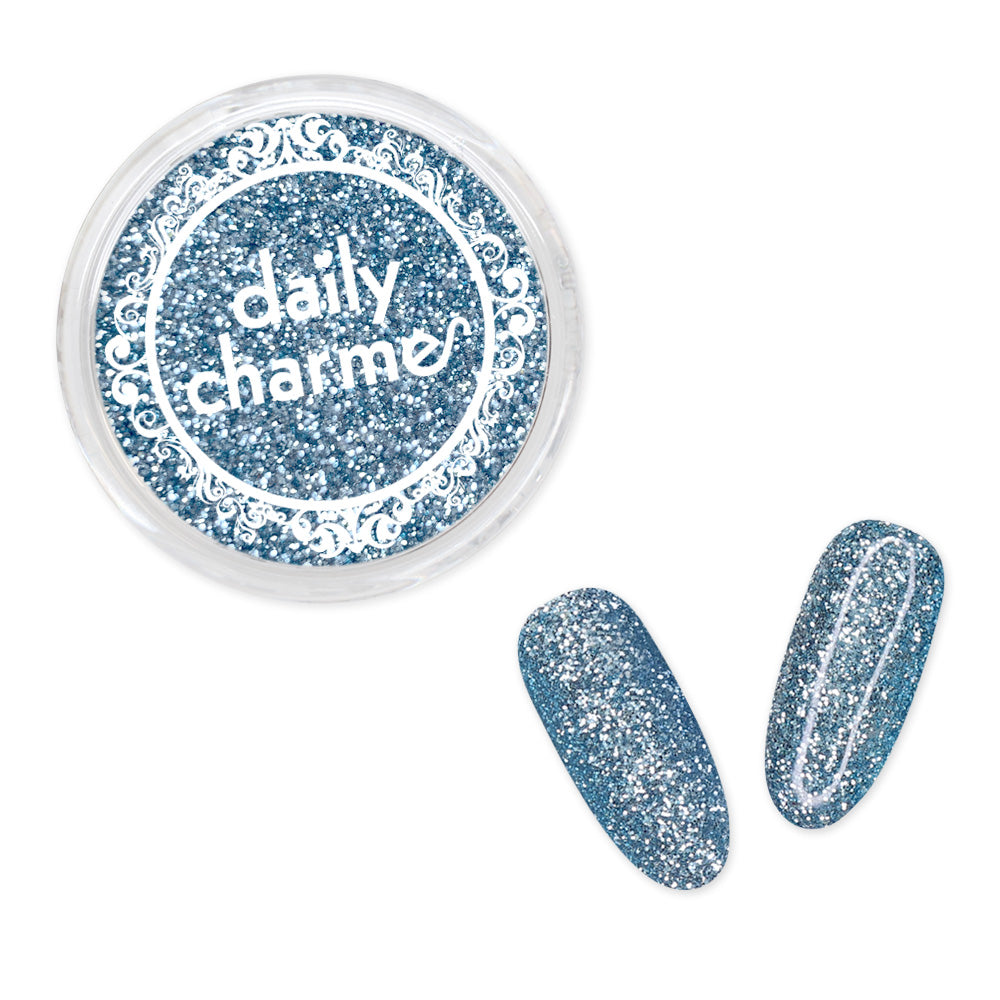 Daily Charme Solvent Resistant Nail Art Decoration Metallic Glitter Dust / Glacier Blue