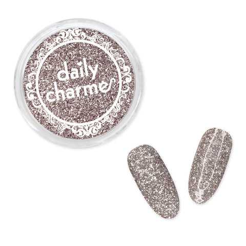 Daily Charme Nail Art Metallic Glitter Dust / Vintage Silver