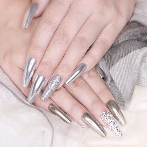 Daily Charme Solvent Resistant Nail Art Decoration Metallic Glitter Dust / Silver Dust