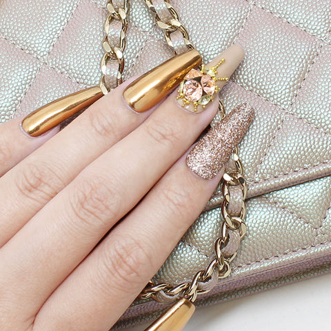 Metallic Glitter Dust / Moroccan Sand Neutral Nude Nail Art Glitters