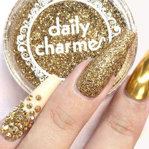Daily Charme Nail Art Metallic Glitter Dust / Champagne Gold