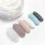 Metallic Glitter Dust / Crushed Diamonds Platinum White Shiny glitters Nail Art