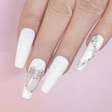 Metallic Glitter Dust / Crushed Diamonds Platinum White Shiny glitters Nail Art