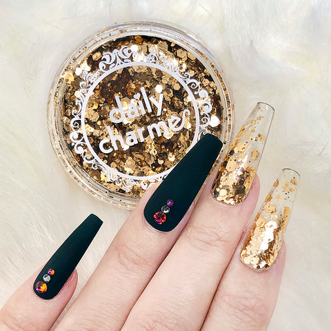 Metallic Mixed Hex Glitter / 20G / Champagne Gold for Nail Art