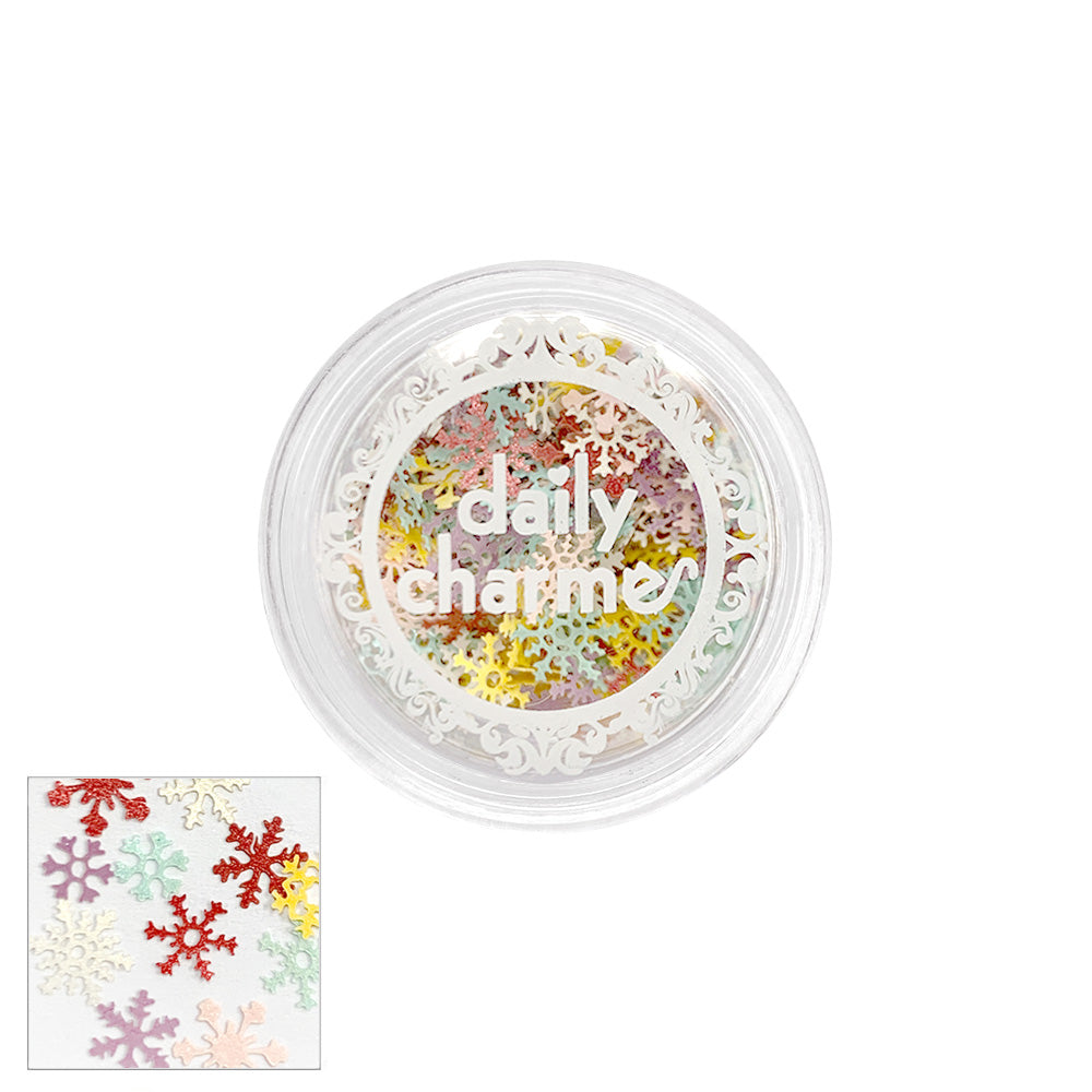 Holiday Soft Paper Glitter / Colorful Snowflakes Delicate Soft Paper Glitter Mix / Colorful Snowflakes Nail Art
