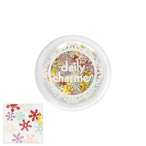 Delicate Soft Paper Glitter Mix / Colorful Snowflakes Nail Art