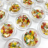 Delicate Soft Paper Glitter Mix / Holiday Spirit Colorful Nail Art Christmas