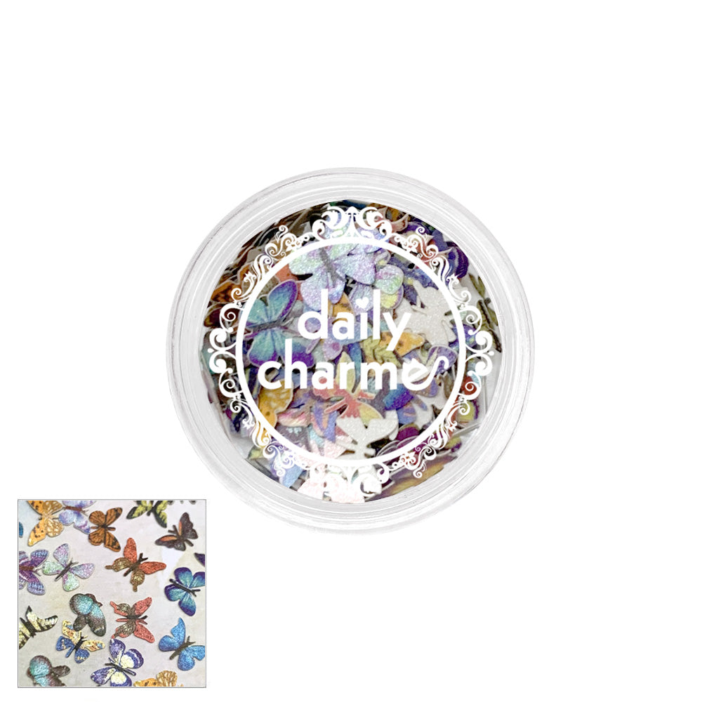 Delicate Soft Paper Glitter / Rainbow Butterflies Delicate Soft Paper Glitter Mix / Rainbow Butterflies Nail Art